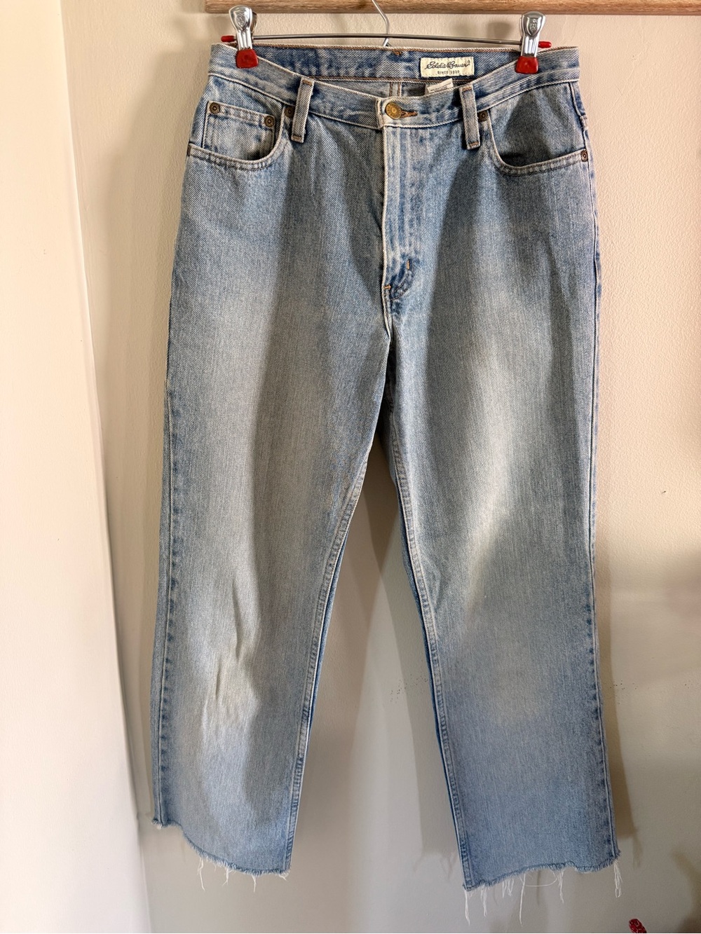 Eddie Bauer Light Wash Straight-Leg Jeans